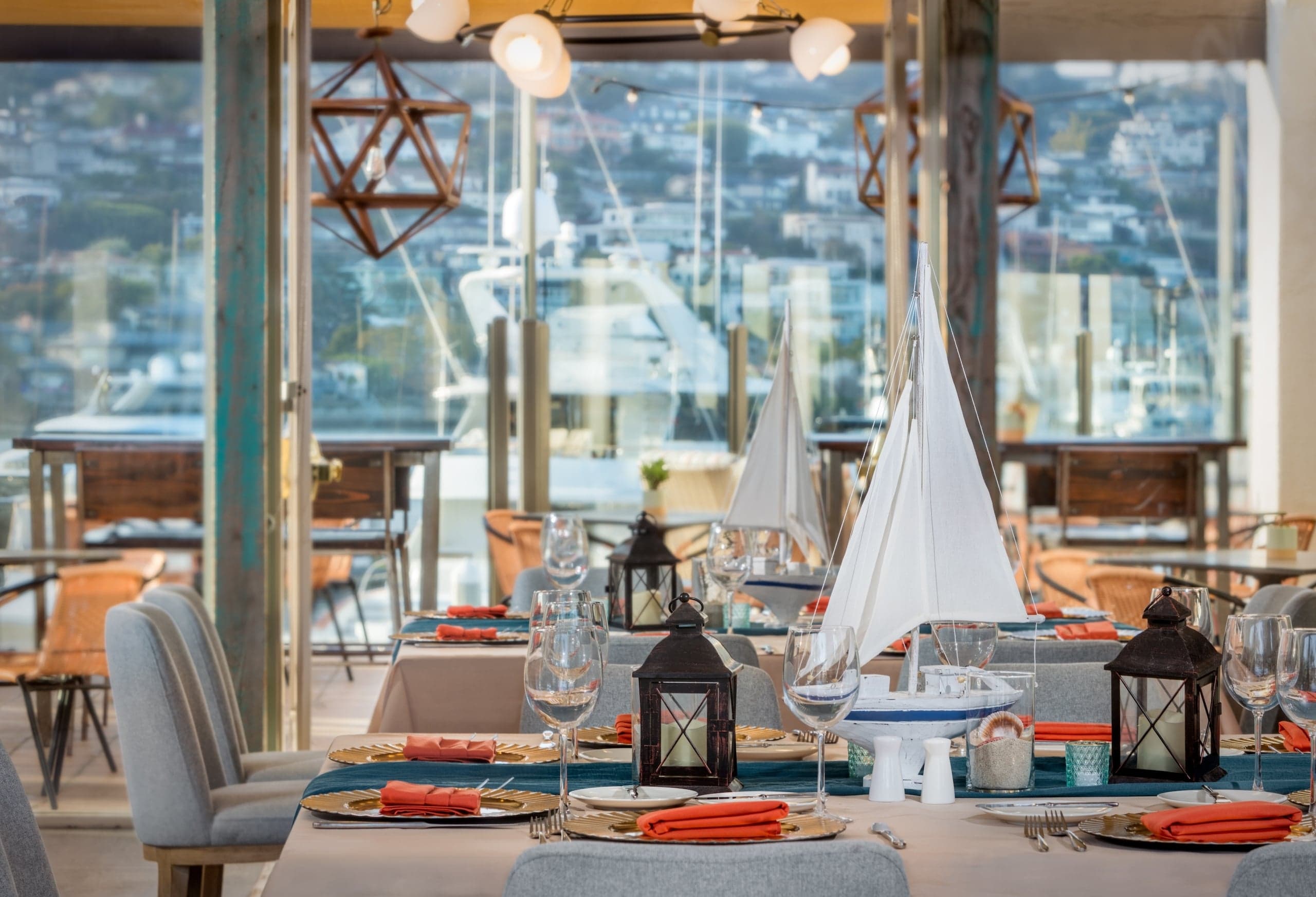 The Vessel private dining room at Kona Kai resort, in view of the San Diego bay